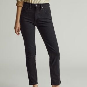 Everlane The Original Cheeky Jean Tumbled Black Sz 24 Crop